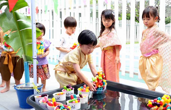 Children experiencing different cultures and traditions